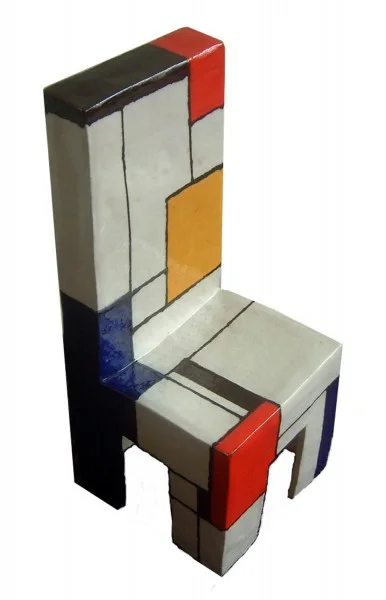 Hommage Mondriaan, hoogte 45 cm
