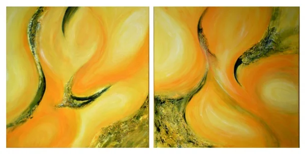 Verdraagzaamheid, tweeluik, 2 x 120 x 120 cm